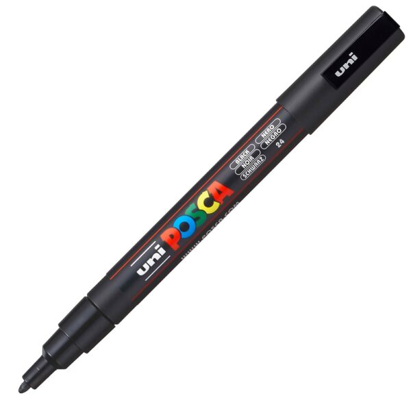 Uni POSCA PC-3M – Fine 0,9-1,3mm – 24 Black